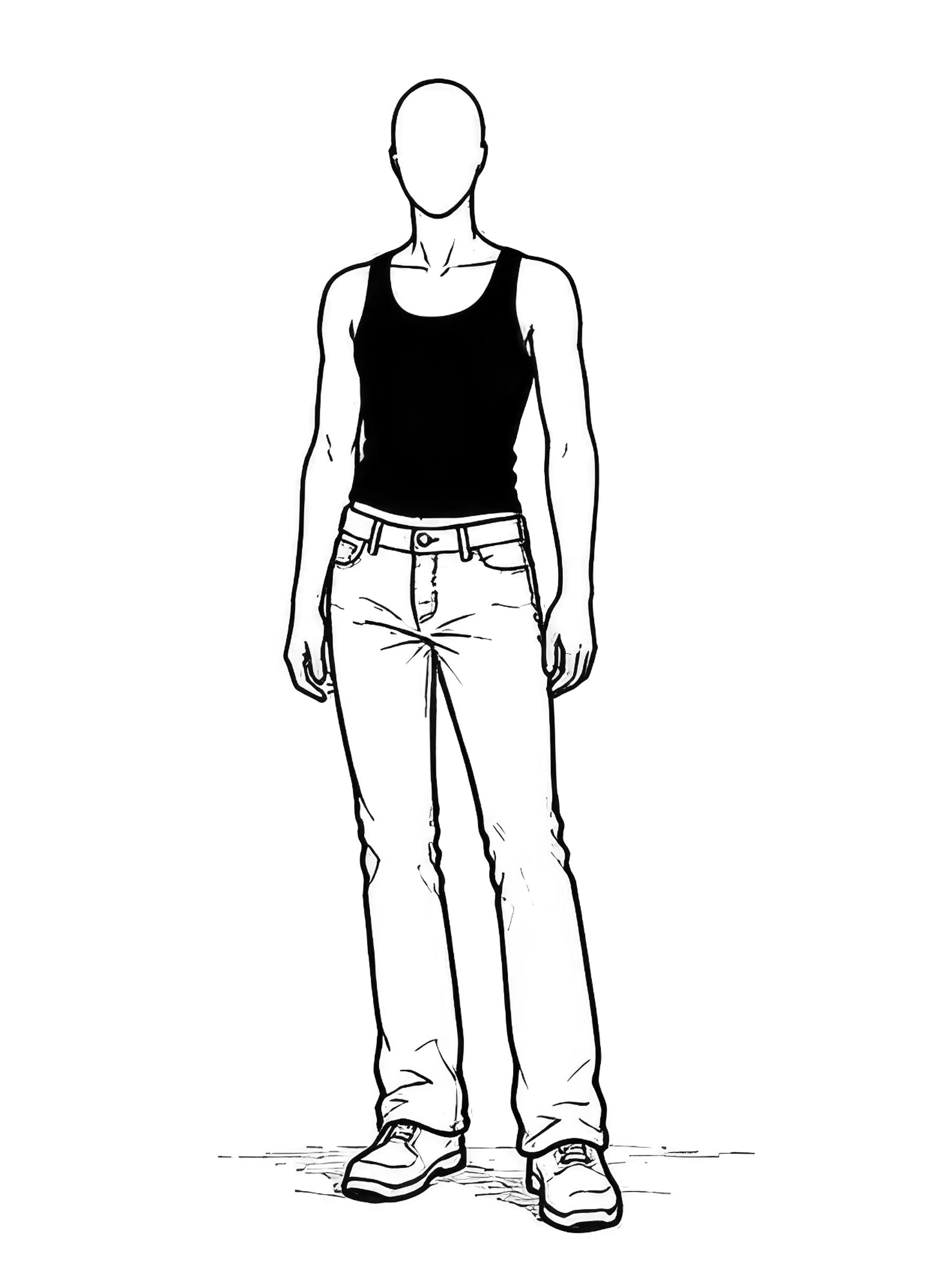 Reference full body shot, facing forward
