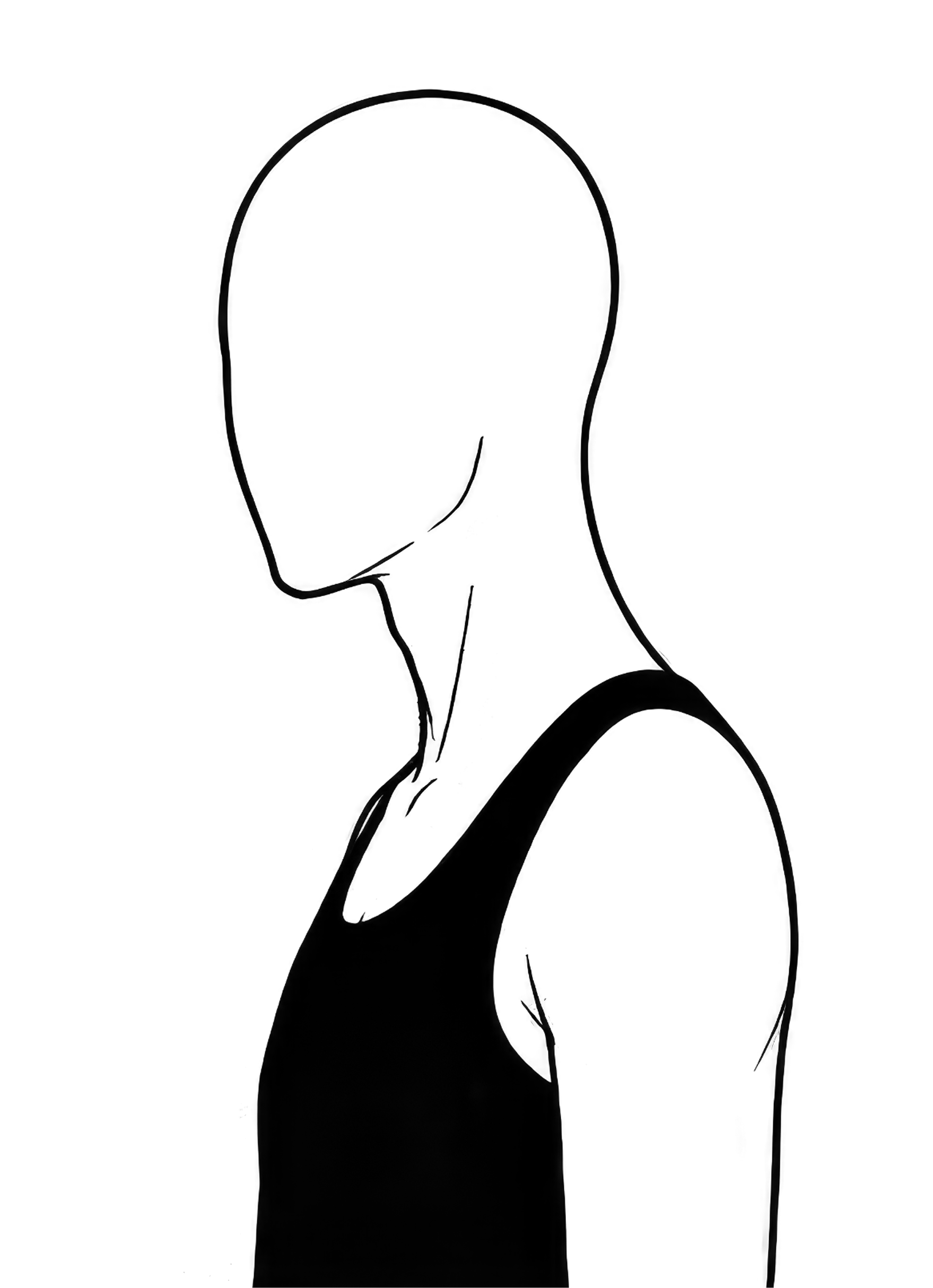 Reference profile shot, neck up